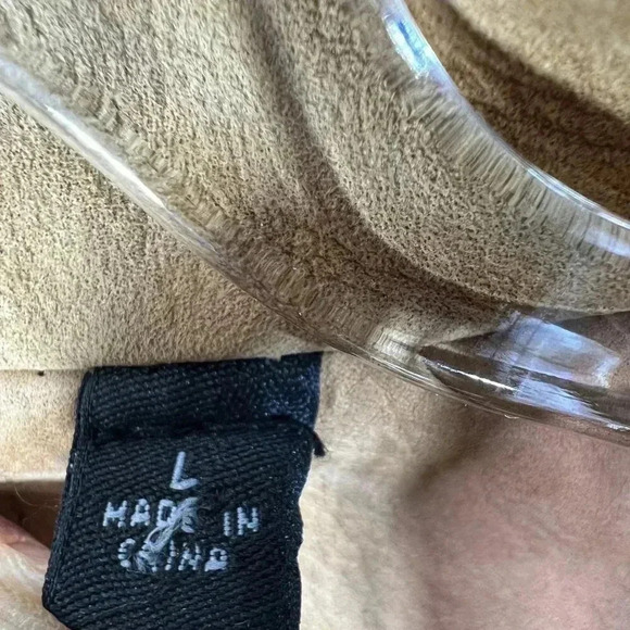 Roundtree & Yorke Mens L Genuine Leather Bomber Jacket Tan Diamond Quilted Liner - Picture 14 of 16